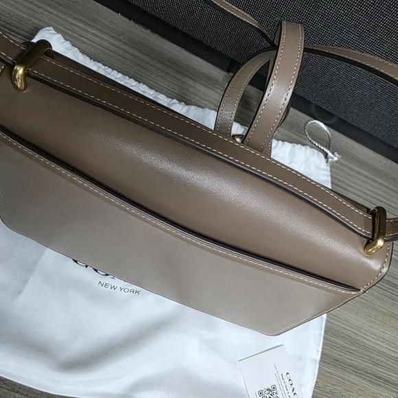 Coach Bandit Shoulder Bag Dark Stone New - Picture 9 of 12